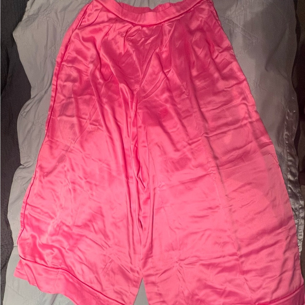 Victoria's Secret Pink Satin Palazzo Sleep Pant
